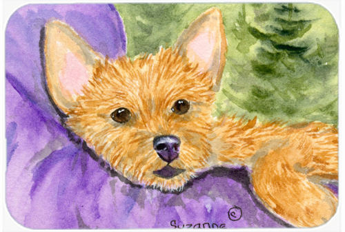 Norwich Terrier Glass Cutting Board- - Large