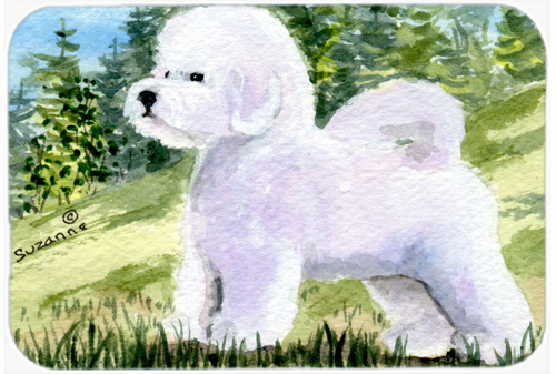 Bichon Frise Glass Cutting Board- Large