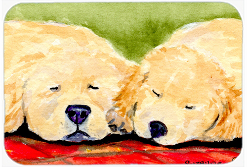 Golden Retriever Glass Cutting Board- Large