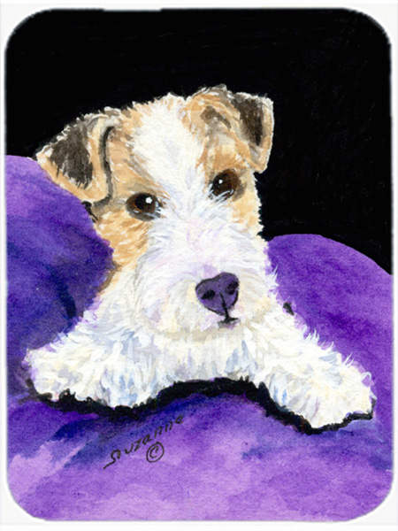 Fox Terrier Glass Cutting Board- Large