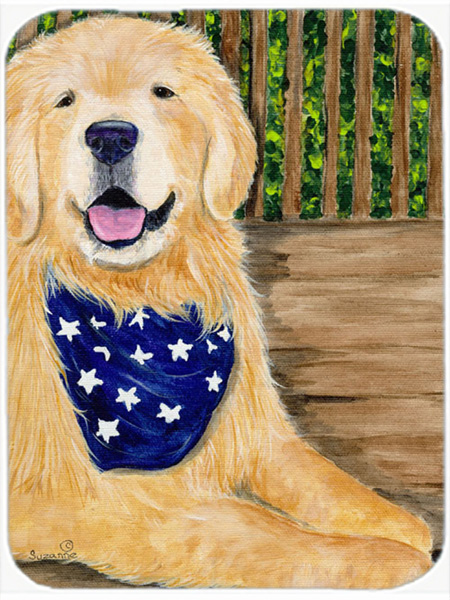 Golden Retriever Glass Cutting Board - Large