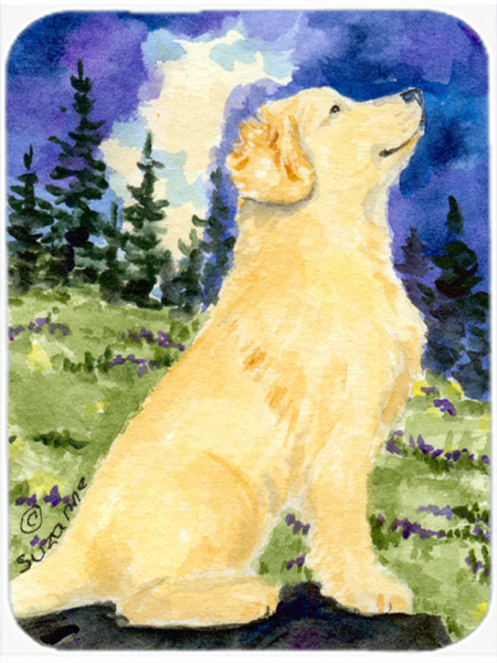 Golden Retriever Glass Cutting Board- Large
