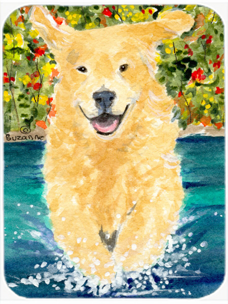 Golden Retriever Glass Cutting Board- Large