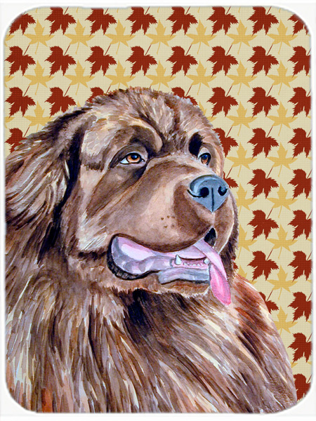 Newfoundland Fall Leaves Portrait Glass Cutting Board- Large