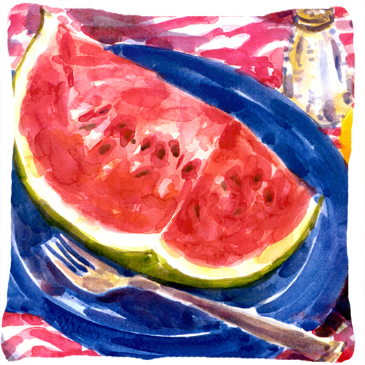 Watermelon Decorative Indoor & Outdoor Fabric Pillow