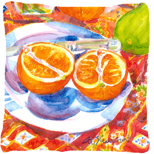 Florida Oranges Sliced For Breakfast Decorative Indoor & Outdoor Fabric Pillow