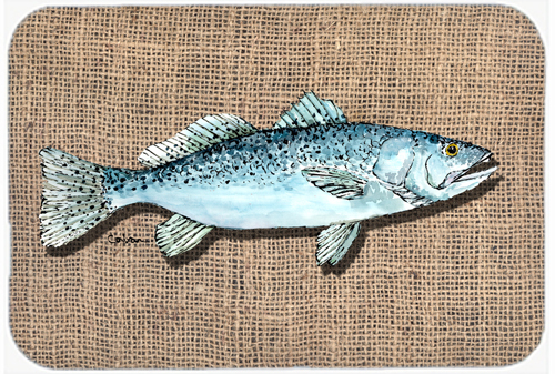 Picture of Carolines Treasures 8737LCB 15 x 12 in. Fish Speckled Trout Glass Cutting Board - Large