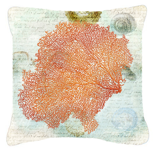 14 x 14 in. Coral Pink Fabric Decorative Pillow