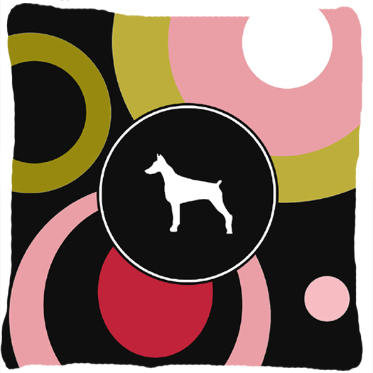 Doberman Decorative Fabric Pillow