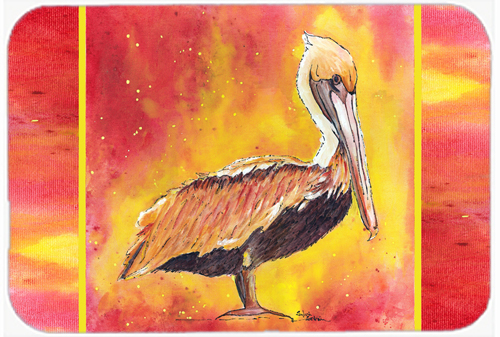 Picture of Carolines Treasures 8344LCB 15 x 12 in. Pelican Glass Cutting Board - Large