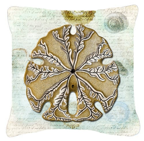 14 x 14 in. Sand Dollar Fabric Decorative Pillow