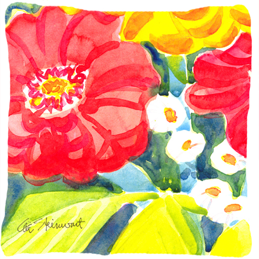 14 x 14 in. Flower Decorative Fabric Pillow