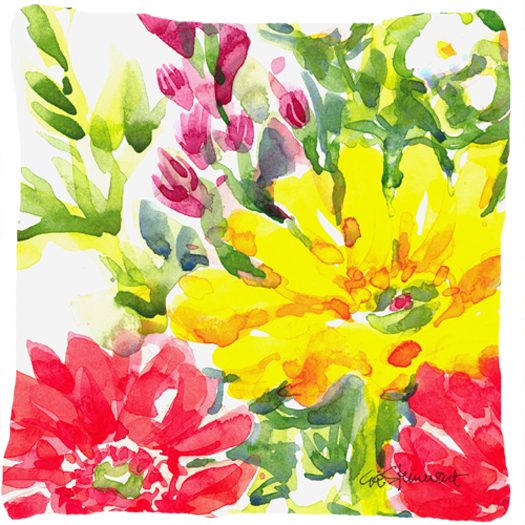 14 x 14 in. Flower Decorative Fabric Pillow