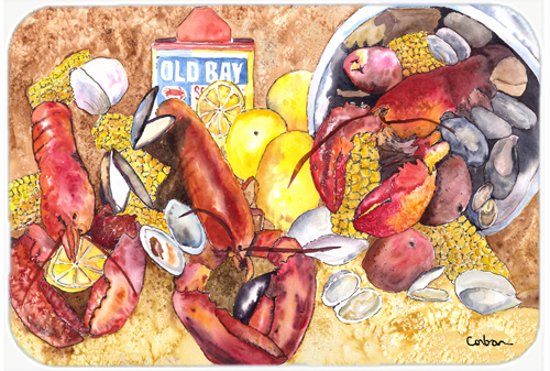 Picture of Carolines Treasures 8719LCB 15 x 12 in. Lobster Glass Cutting Board - Large