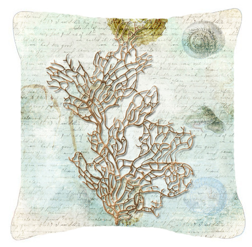 14 x 14 in. Coral Fabric Decorative Pillow