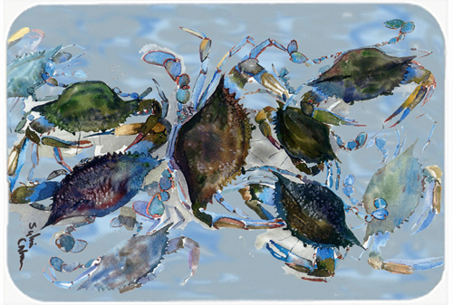 Picture of Carolines Treasures 8016LCB 15 x 12 in. Crab Glass Cutting Board - Large