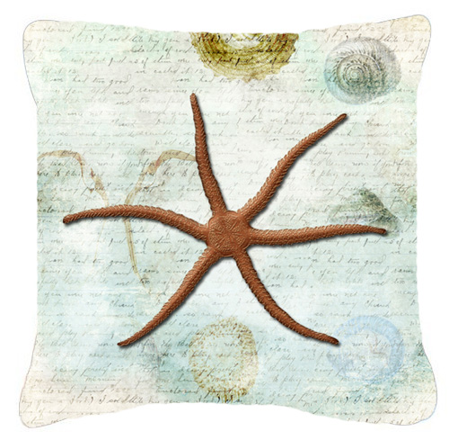 14 x 14 in. Starfish Fabric Decorative Pillow