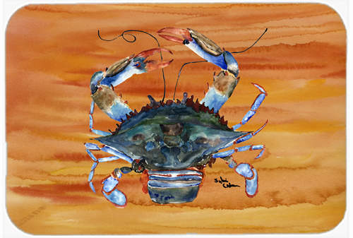 Picture of Carolines Treasures 8144LCB 15 x 12 in. Crab Glass Cutting Board - Large