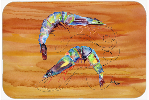 Picture of Carolines Treasures 8145LCB 15 x 12 in. Shrimp Glass Cutting Board - Large