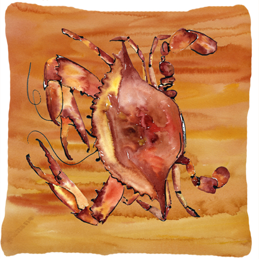 14 x 14 in. Crab Decorative Fabric Pillow