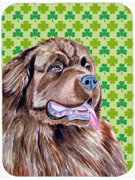Newfoundland St. Patricks Day Shamrock Portrait Glass Cutting Board - Large