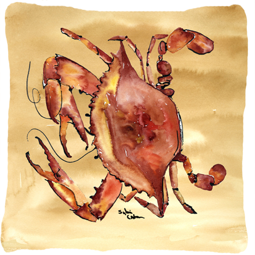 Crab Decorative Fabric Pillow