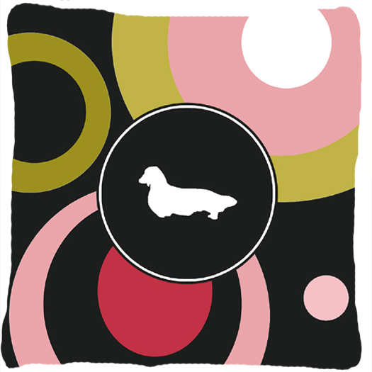 Dachshund Decorative Fabric Pillow 14 x 14 in.