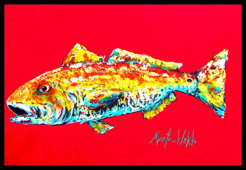 Fish - Red Fish Alphonzo Indoor Or Outdoor Doormat