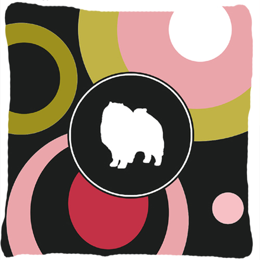 Keeshond Decorative Fabric Pillow - 14 x 14 in.
