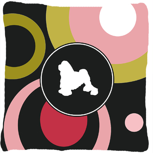 Lowchen Decorative Fabric Pillow - 14 x 14 in.