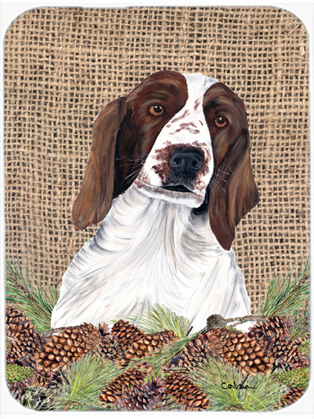 Welsh Springer Spaniel Glass Cutting Board - Large