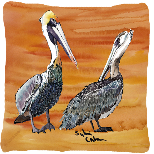 14 x 14 in. Bird - Pelican Decorative Fabric Pillow