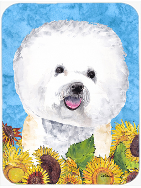 Bichon Frise Glass Cutting Board - Large