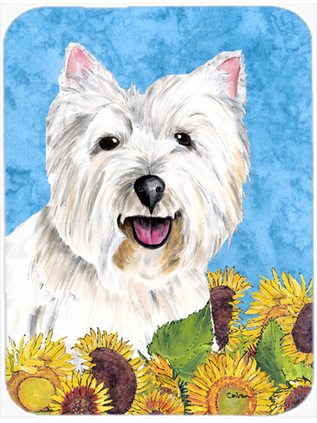 15 x 12 in. Westie Glass Cutting Board - Large