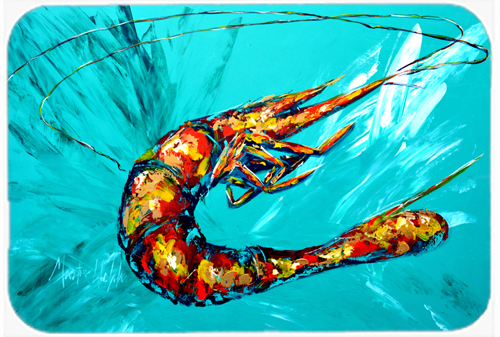Shrimp Teal Shrimp Glass Cutting Board - Large