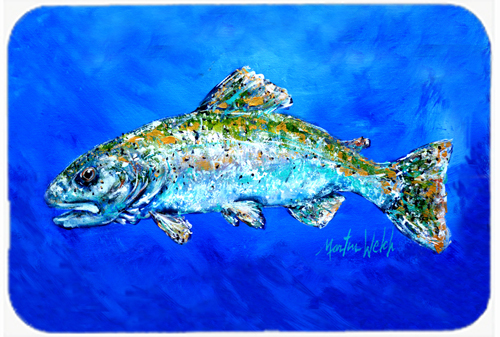Fish Headed Downstream Glass Cutting Board - Large