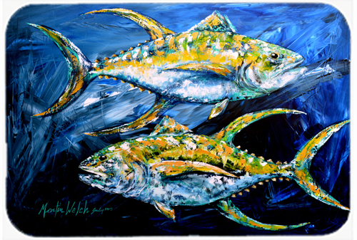 Fish - Tuna Tuna Blue Glass Cutting Board - Large