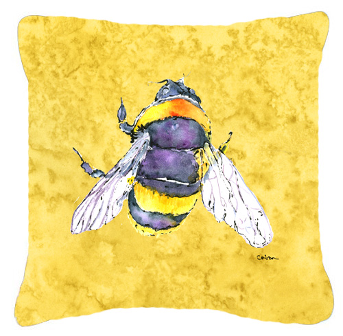 Bee On Yellow Indoor & Outdoor Fabric Decorative Pillow