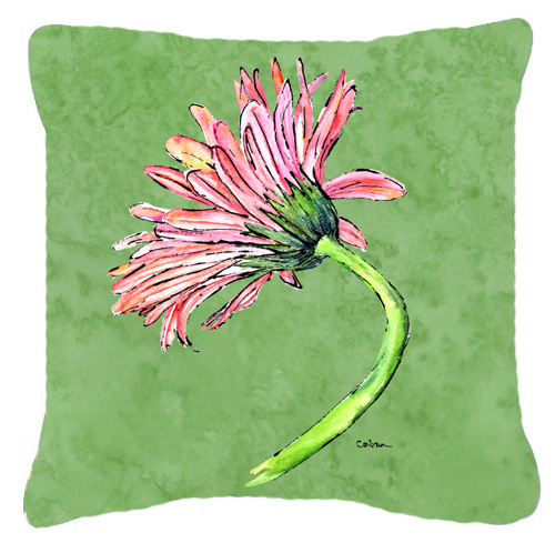 Gerber Daisy Pink Indoor & Outdoor Fabric Decorative Pillow
