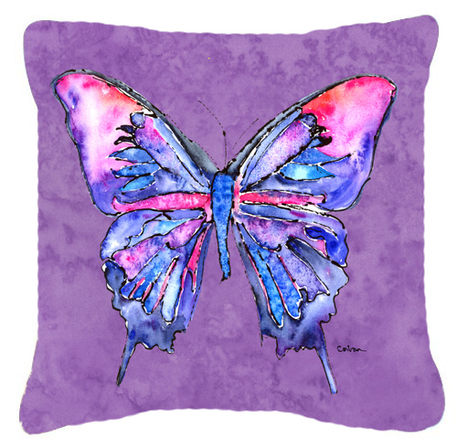 Butterfly On Purple Indoor & Outdoor Fabric Decorative Pillow