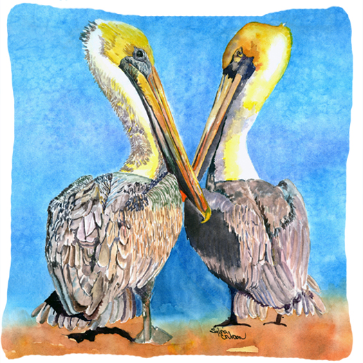 Picture of Carolines Treasures 8539PW1414 Pelican Bird Indoor & Outdoor Fabric Decorative Pillow