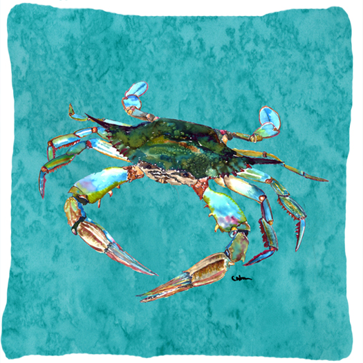 Picture of Carolines Treasures 8657PW1414 Crab Indoor & Outdoor Fabric Decorative Pillow