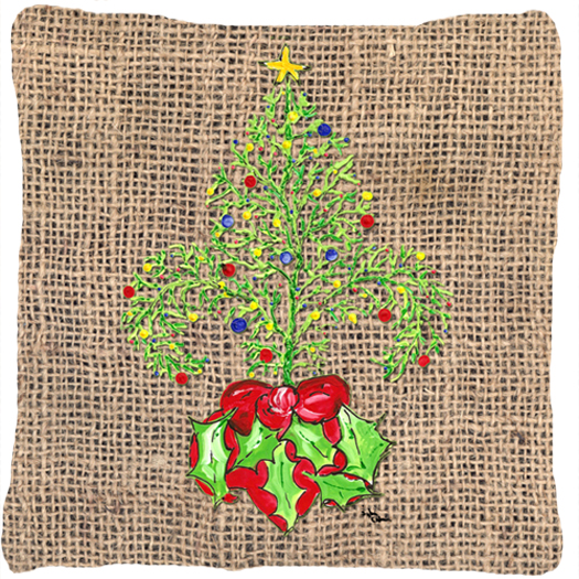 Christmas Tree Fleur De Lis Indoor & Outdoor Fabric Decorative Pillow