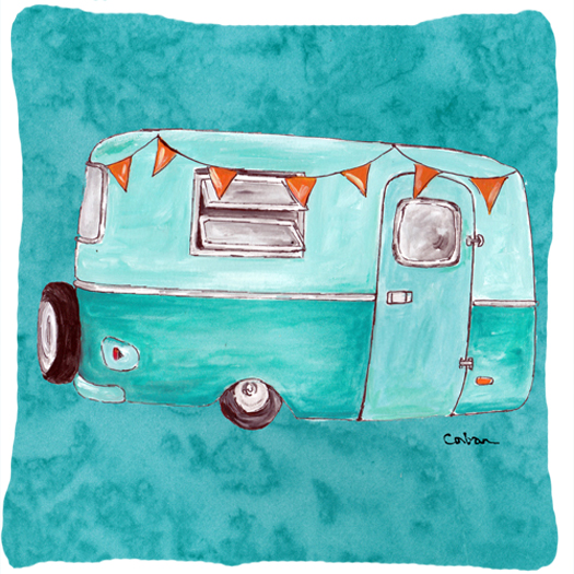 Picture of Carolines Treasures 8762PW1414 Welcome To The Trailer Indoor & Outdoor Fabric Decorative Pillow