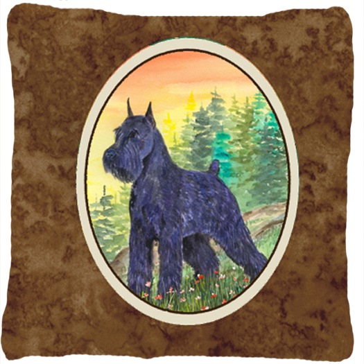 Schnauzer Indoor & Outdoor Fabric Decorative Pillow