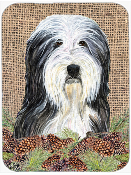 Bearded Collie Glass Cutting Board - Large