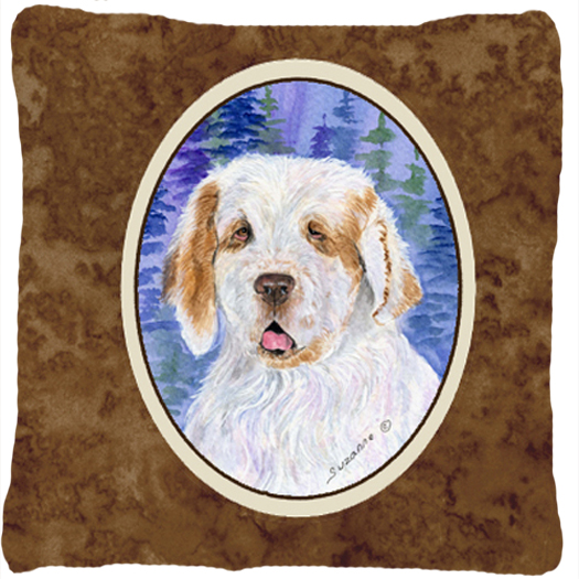 Clumber Spaniel Indoor & Outdoor Fabric Decorative Pillow