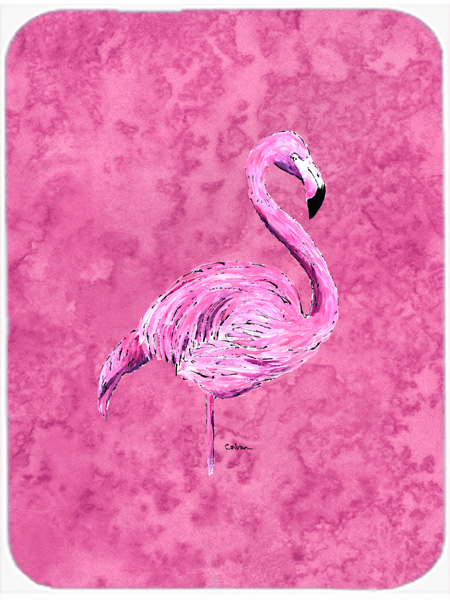 Picture of Carolines Treasures 8875LCB Flamingo On Pink Glass Cutting Board - Large