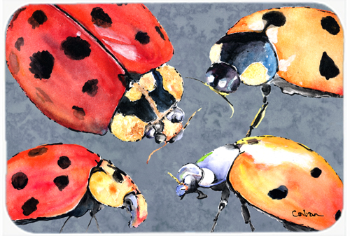 Picture of Carolines Treasures 8876LCB Lady Bug Multiple Glass Cutting Board - Large