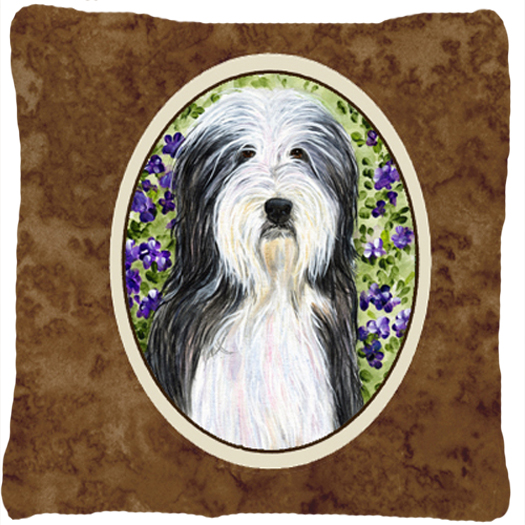 Bearded Collie Indoor & Outdoor Fabric Decorative Pillow